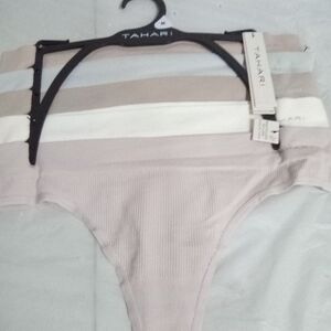Tahari Women's Ribbed Panties - Soft Neutrals